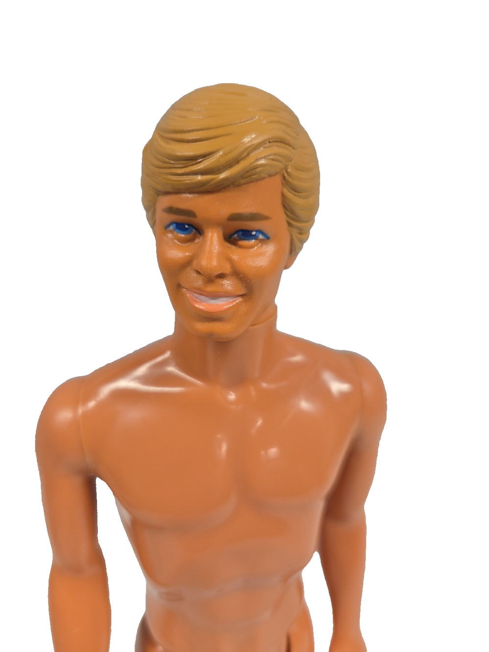 Mattel Barbie Vintage Ken Doll 1968 Body 1983 Head Blonde Molded Hair Blue Eyes